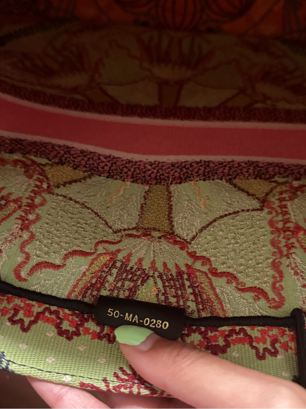 Christian Dior Large Book Tote Pink Multicolor Embroidery - Picture 8 of 8
